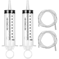 Los mejores  - Hyber&amp-Cara Jeringa dosificadora 100 ml con tubo de PVC- jeringa de plástico grande para succión de aceite para…